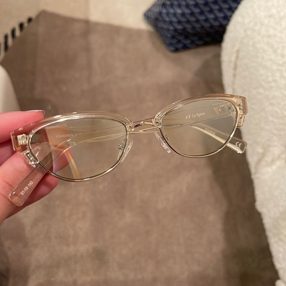 Le Specs translucent champagne sunglasses